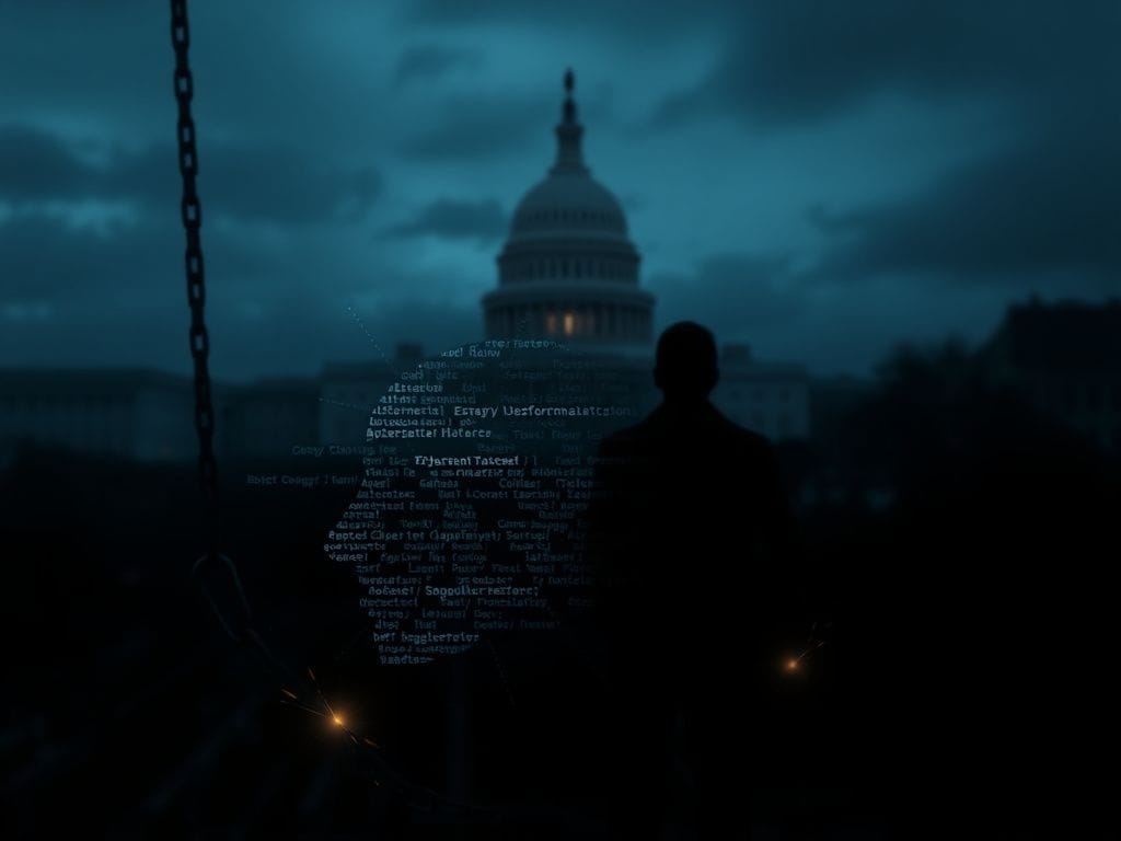 Flick International Fragmented AI model representation illustrating misinformation and defamation in a digital landscape