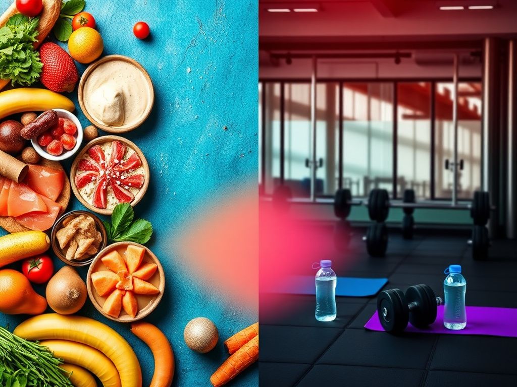 Flick International Meghan Trainor before-and-after weight loss transformation showcasing healthy foods and gym equipment