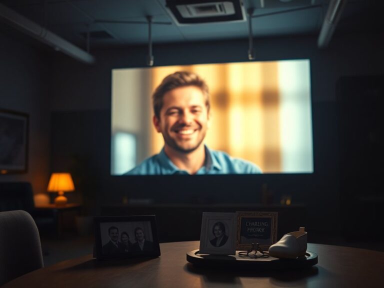 Flick International Emotional scene at Turning Point USA headquarters with video of Charlie Kirk