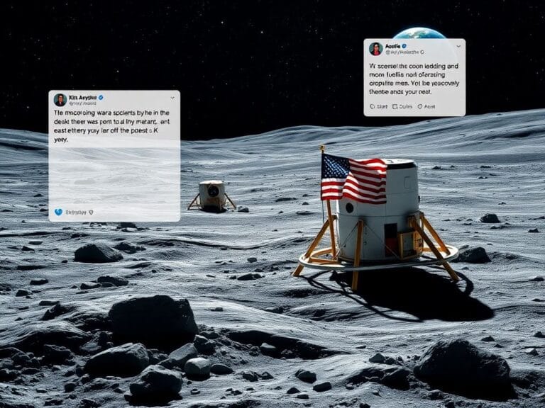 Flick International Apollo Lunar Module on the moon's surface with Earth in the background