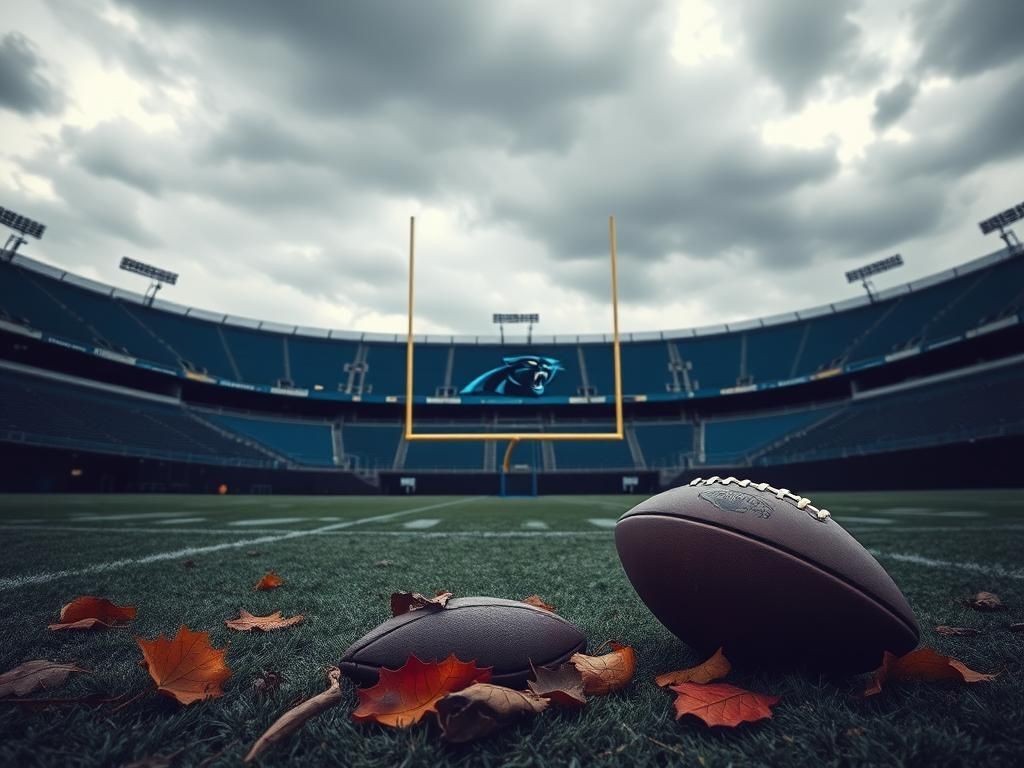 Flick International A deserted football stadium representing the Carolina Panthers' struggles