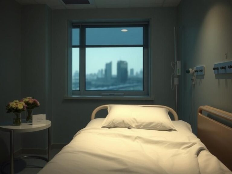 Flick International Hospital room with an empty bed symbolizing recovery for Mark Sanchez