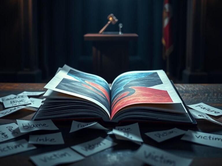 Flick International An open book on a wooden table surrounded by notes reflecting political tension