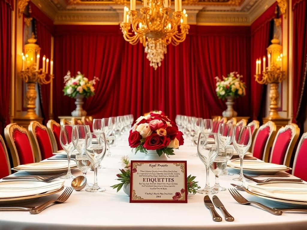 Flick International A beautifully arranged royal dining table set for a formal banquet