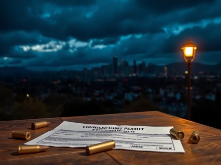Flick International Dusk skyline of Los Angeles with dark clouds reflecting tension and uncertainty