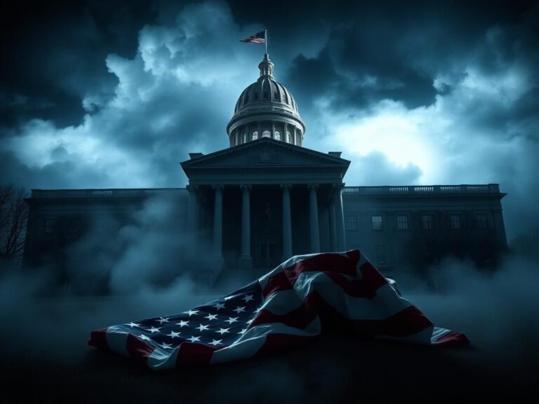 Flick International A dramatic depiction of the Virginia State Capitol under ominous storm clouds