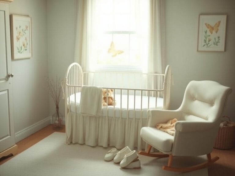Flick International Peaceful nursery scene with crib and soft light
