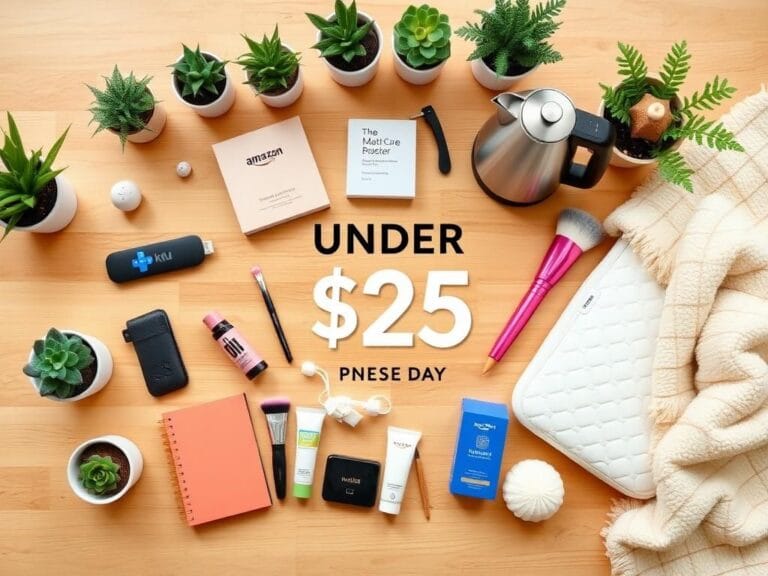 Flick International flat lay of vibrant household and self-care items under $25