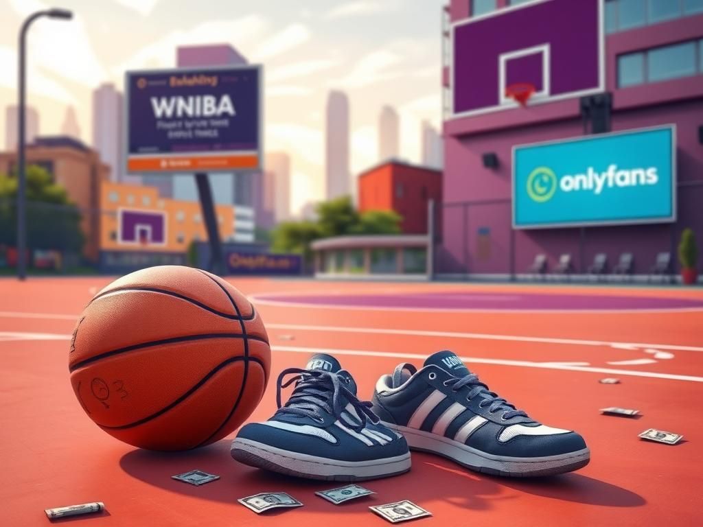 Flick International Worn-out basketball and sneakers on a court symbolizing female athletes' journey