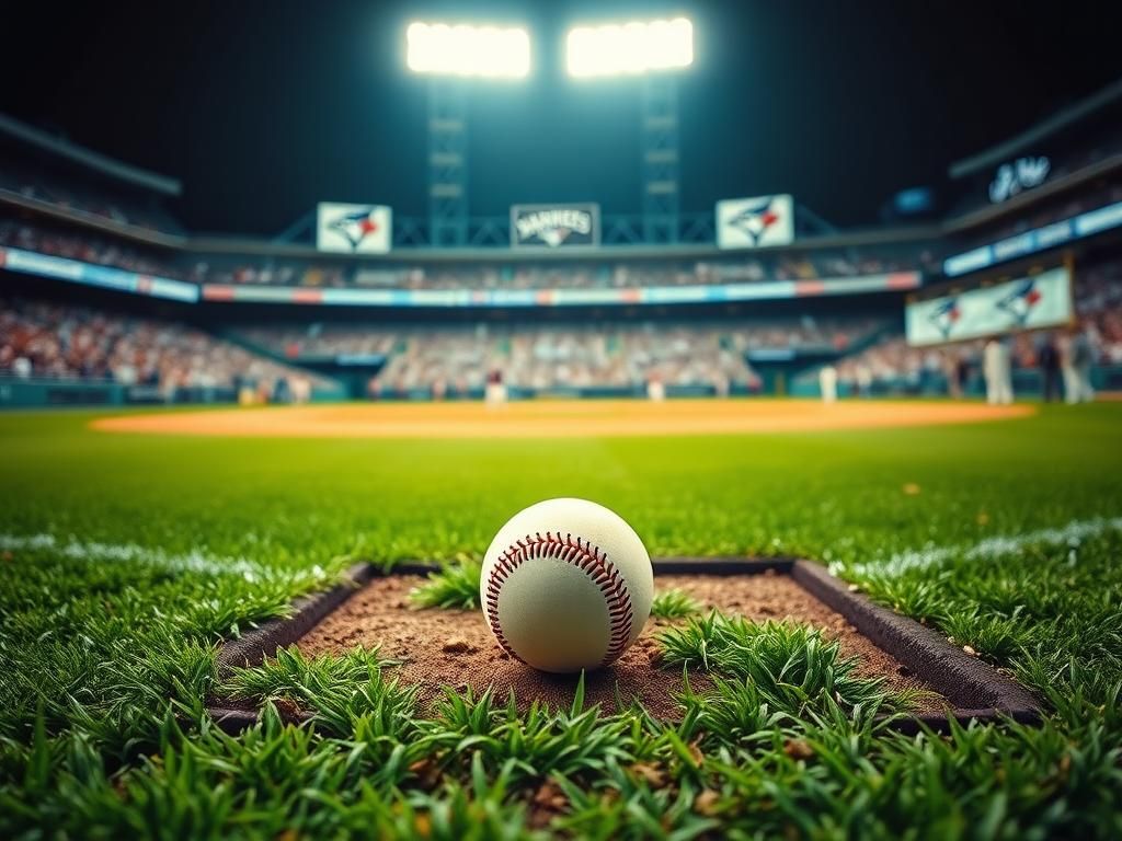 Flick International Scene of Yankee Stadium during Yankees' ALDS Game 3 with vibrant grass and home plate