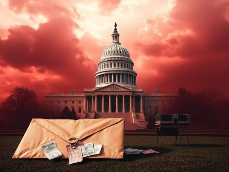 Flick International Dark, swirling clouds over the U.S. Capitol Building symbolizing government shutdown