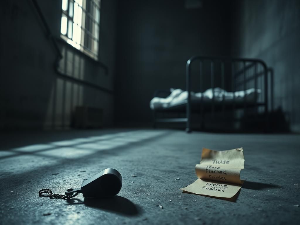 Flick International A tattered gym teacher's whistle abandoned in a dimly lit prison cell