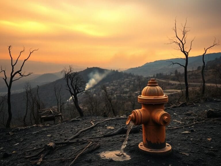 Flick International Charred remains and scorched landscape of the Pacific Palisades after a devastating wildfire