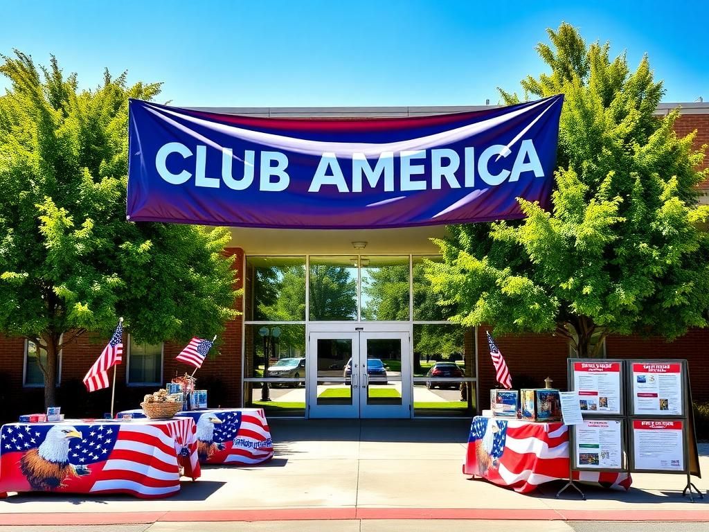 Flick International Vibrant scene of a 'Club America' banner at a high school in Oklahoma