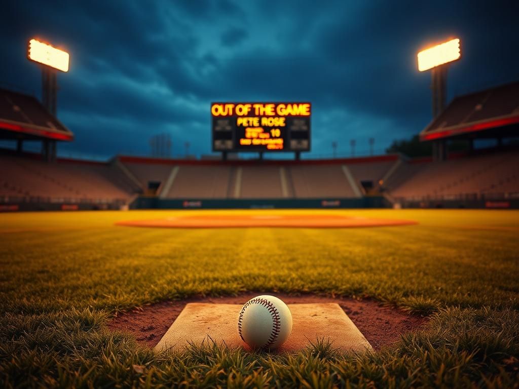 Flick International Vintage baseball field at dusk with an empty pitcher's mound and home plate, reflecting nostalgia