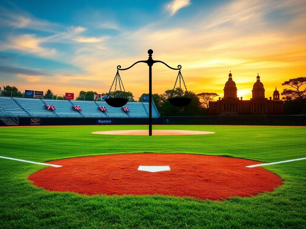 Flick International A vibrant sports field showcasing a well-maintained softball diamond representing girls' sports.