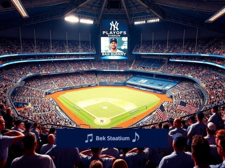 Flick International Crowded Yankee Stadium with fans during 'God Bless America' performance