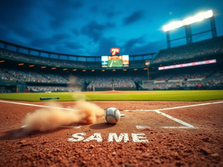 Flick International Dramatic baseball field scene during World Series Game 7 with Dodgers and Blue Jays players