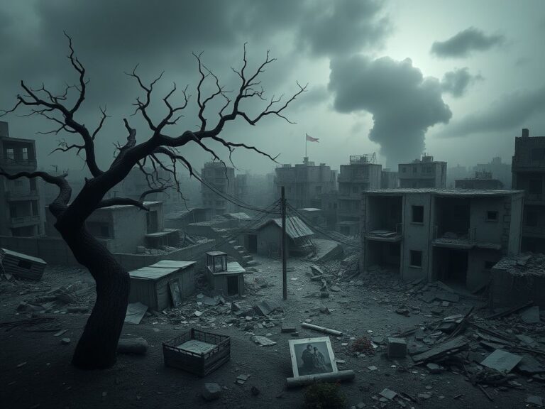 Flick International Desolate landscape of Gaza highlighting resilience amid destruction