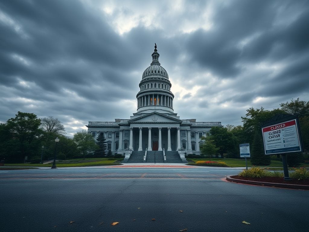 Flick International A view of the Virginia State Capitol building under gray skies with an empty public square
