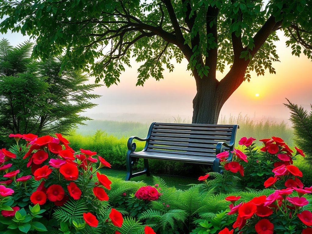 Flick International Heart-shaped garden representing health and wellness