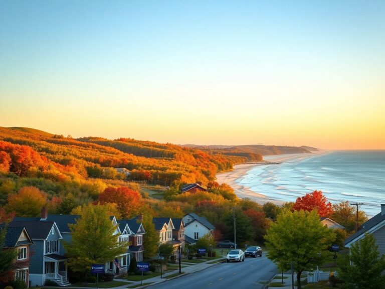 Flick International Serene landscape of New Jersey showcasing vibrant trees and small-town streets symbolizing a political shift.