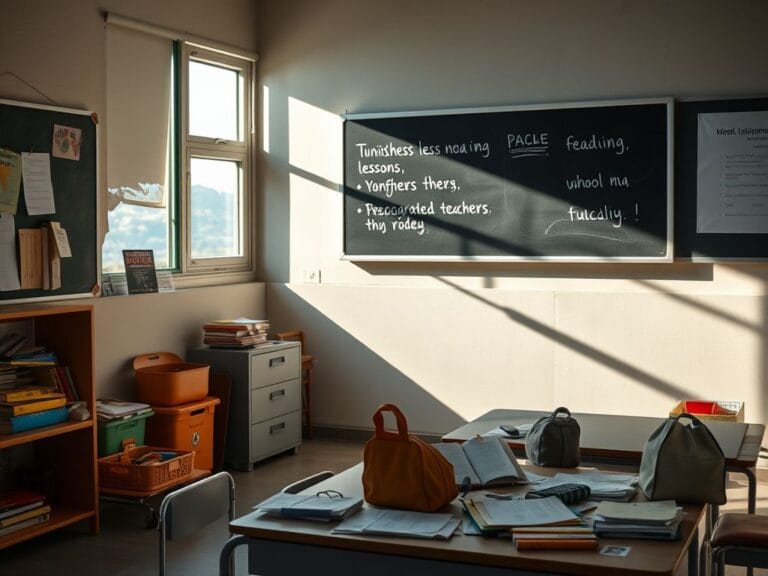 Flick International Empty classroom at a military base school in Italy