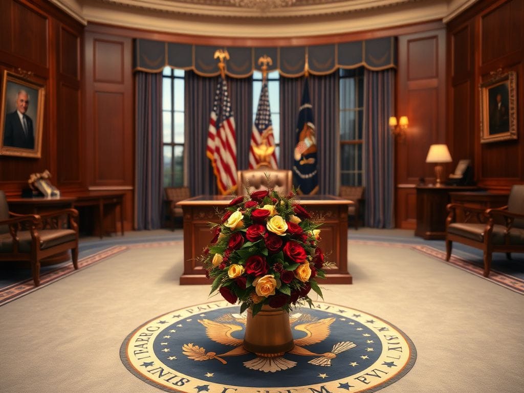 Flick International Grand view of the Oval Office during the swearing-in ceremony of Sergio Gor as US ambassador to India