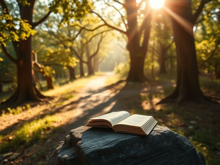 Flick International A serene sunlit path winding through a tranquil forest, symbolizing life's journey and self-discovery