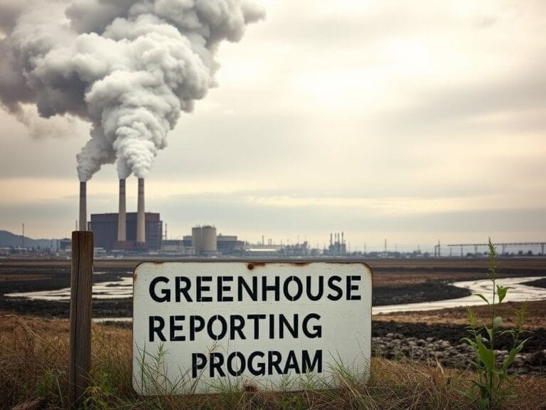 Flick International Large industrial facility emitting smoke and greenhouse gases into an overcast sky