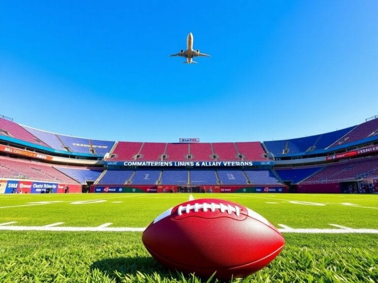 Flick International Football stadium scene at FedEx Field with a football on the grass