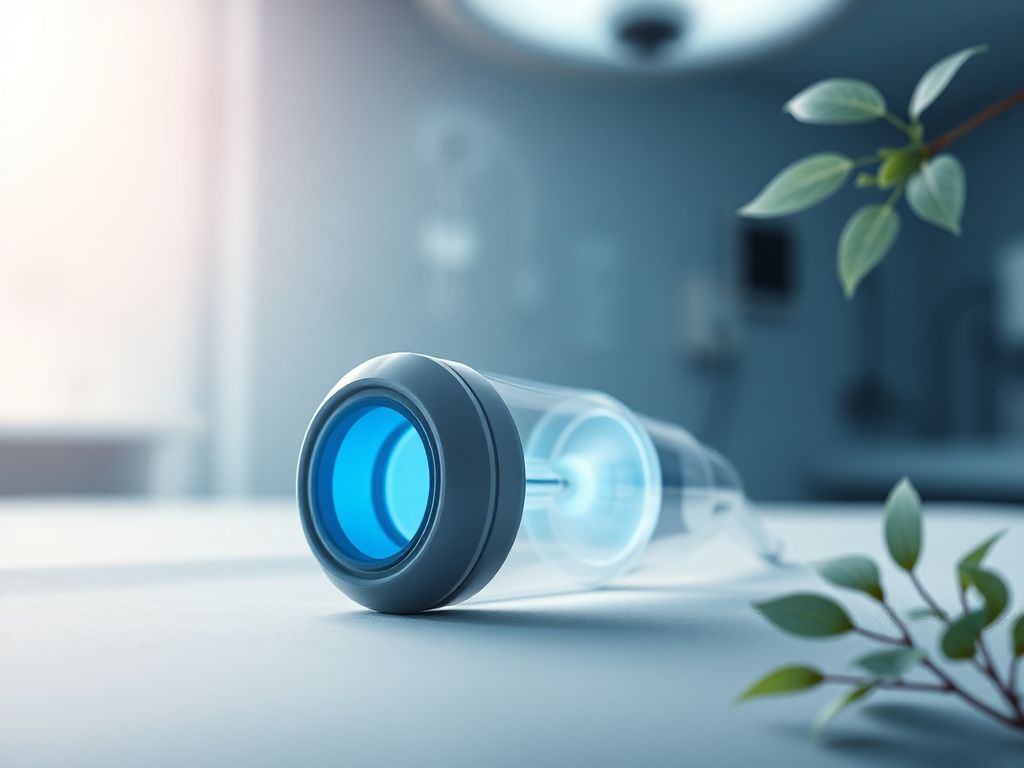 Flick International Close-up of a cylindrical drug-delivery implant for bladder cancer treatment.