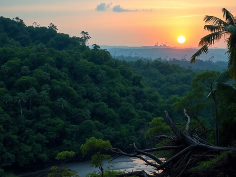 Flick International Lush Amazon rainforest with signs of environmental distress