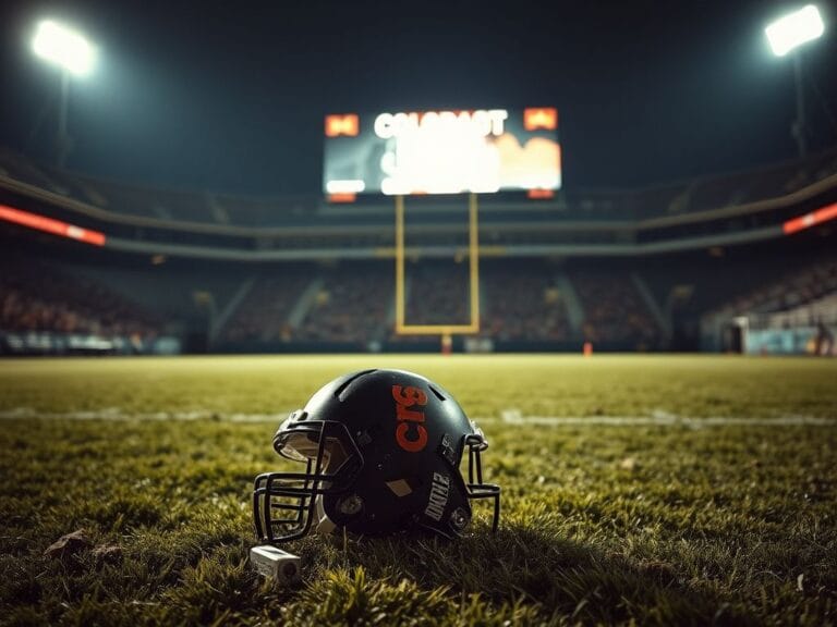 Flick International Abandoned football helmet on the field after Colorado's defeat
