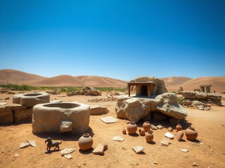 Flick International Ancient Canaanite ritual artifacts and wine press at Tel Megiddo