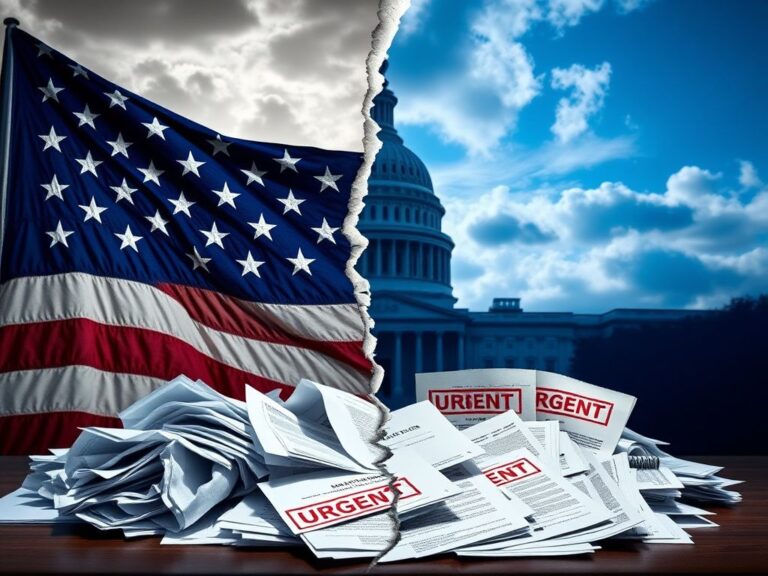 Flick International Torn American flag symbolizing the divide in the Democratic Party