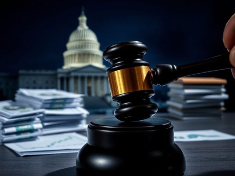 Flick International close-up of a gavel striking a sound block representing a congressional hearing