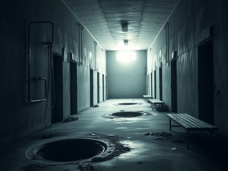 Flick International Interior view of a neglected migrant detention center exhibiting shocking conditions