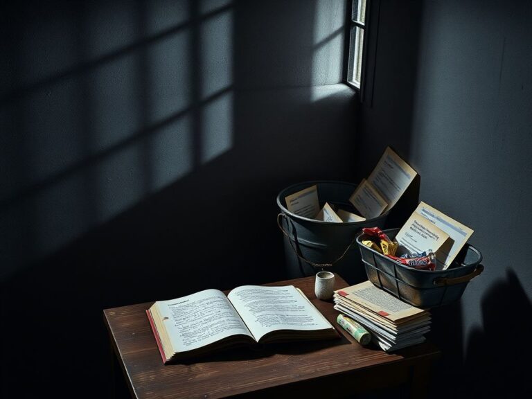 Flick International A stark, empty prison cell with shadows across the concrete walls depicting Bryan Kohberger's incarceration.