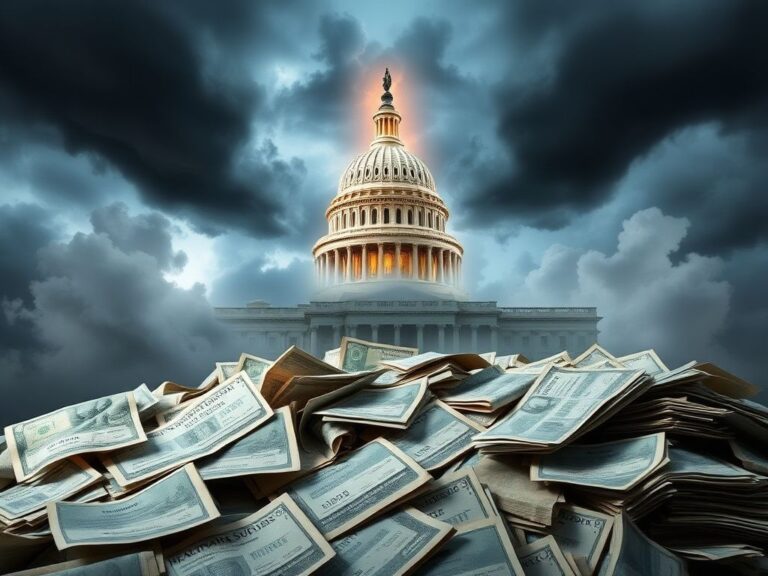 Flick International U.S. Capitol building surrounded by dark clouds illustrating political tension