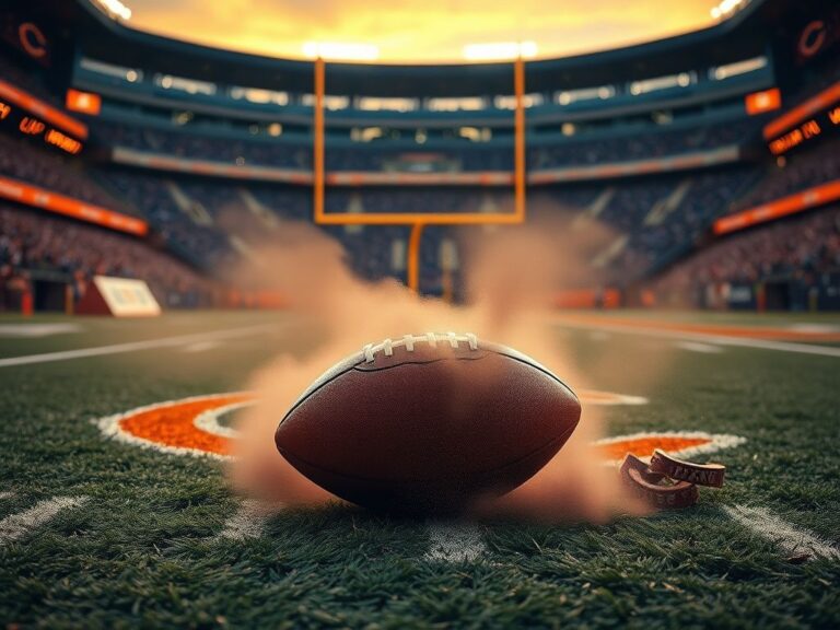 Flick International Colston Loveland bouncing off two defenders during a game-winning touchdown