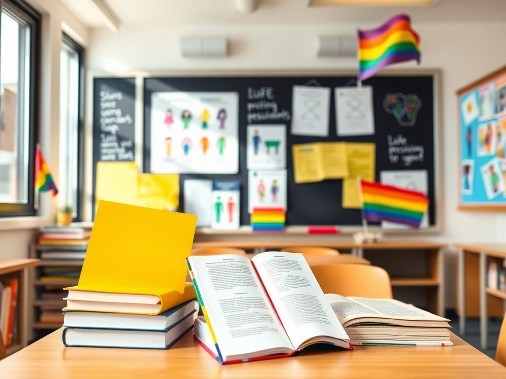 Flick International Classroom scene showcasing inclusivity and education with LGBTQ+ themes