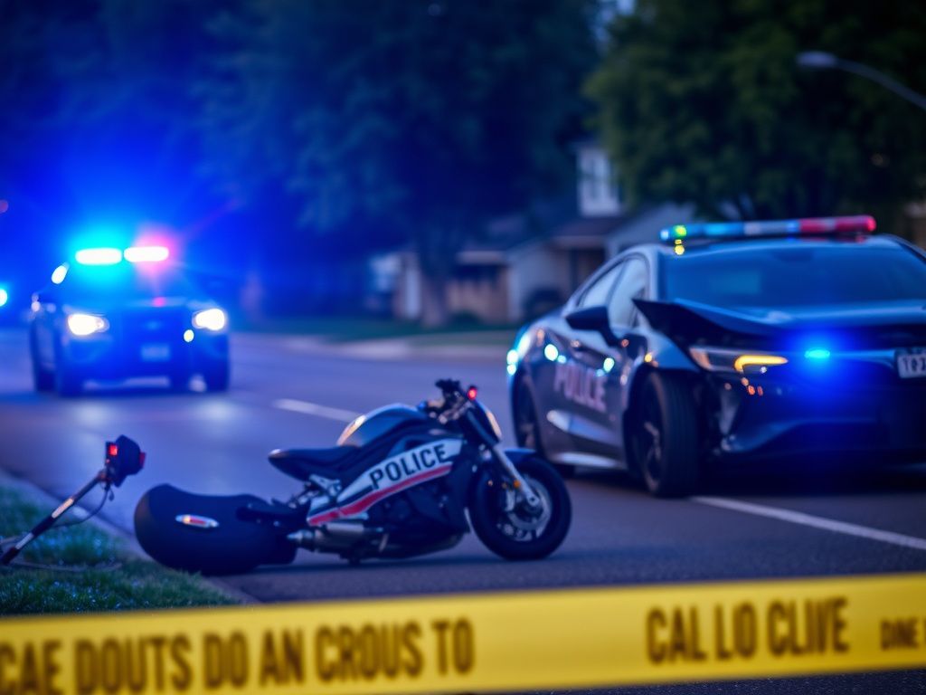 Flick International Motorcycle and patrol car involved in a collision during a motorcade in Tennessee