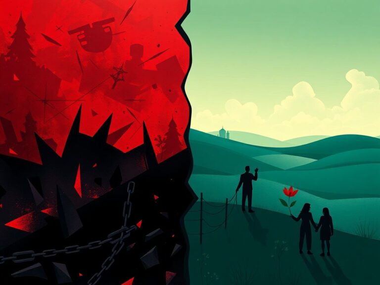 Flick International A split image representing toxic politics versus unity in the political landscape