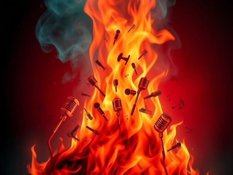 Flick International Abstract flames symbolizing rising political tensions and extremism