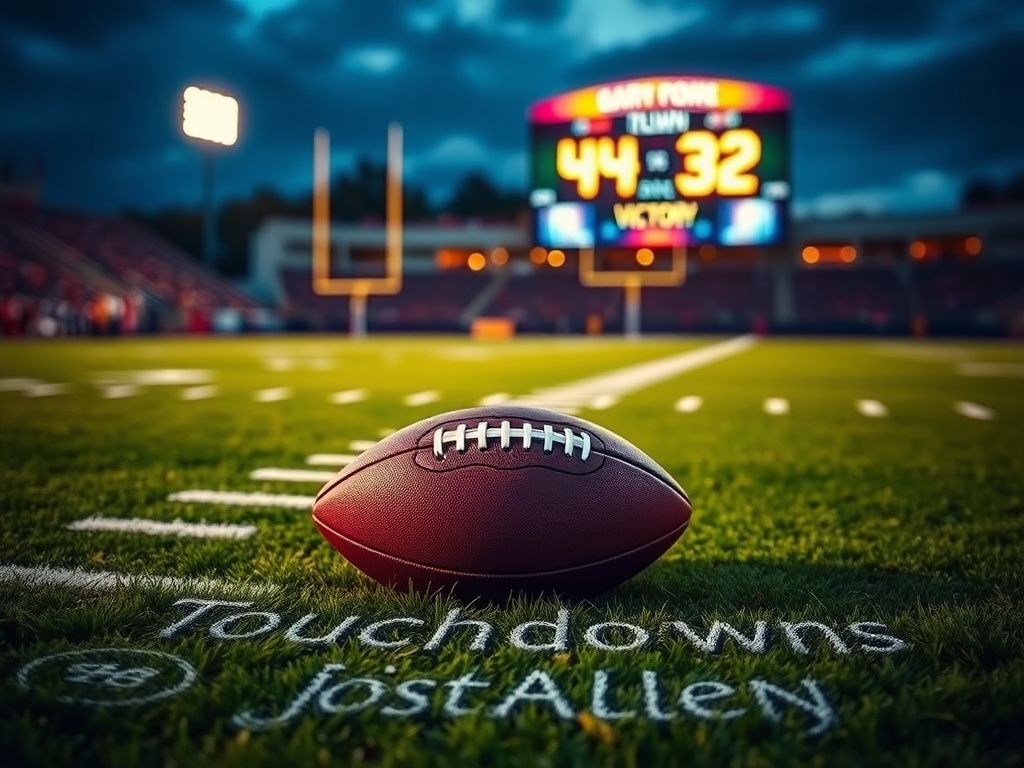 Flick International A football lying on the ground near yard markers during a thrilling NFL game