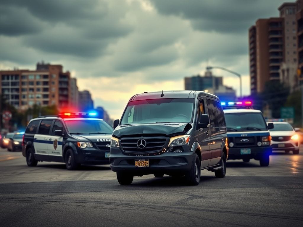 Flick International Law enforcement vehicles in a defensive formation after an incident in Charlotte, NC