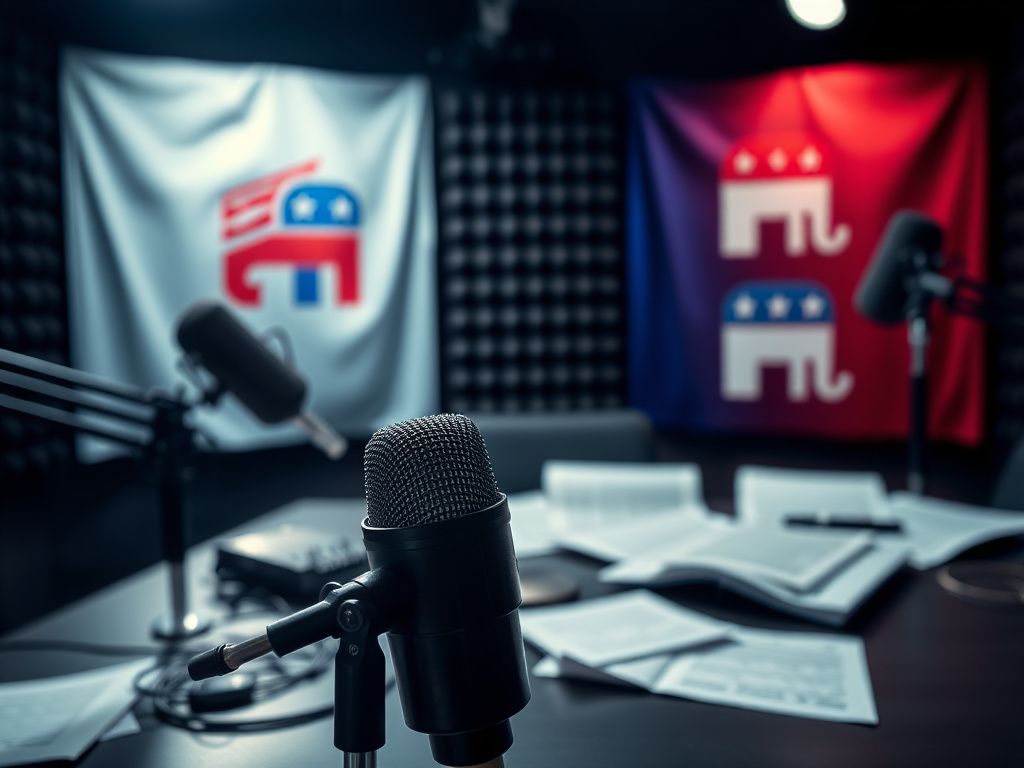 Flick International Empty podcast microphone symbolizing missed opportunities for political dialogue