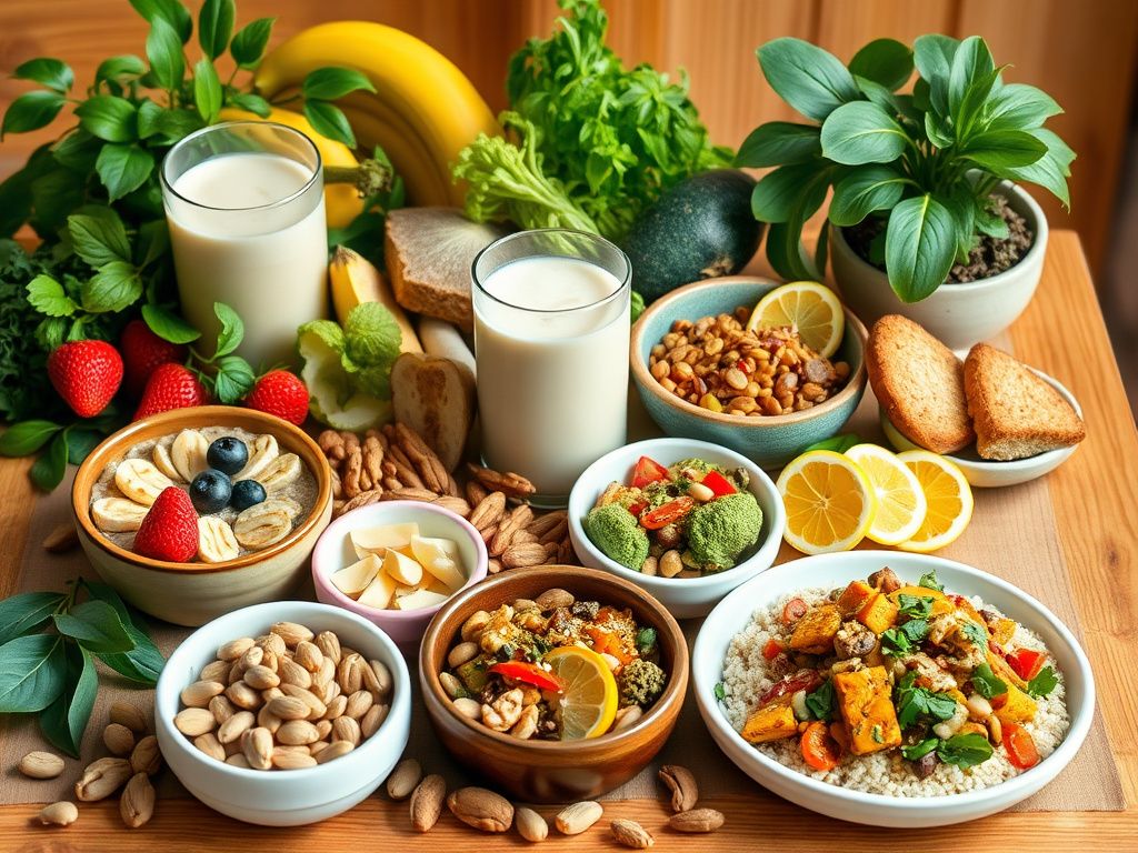 Flick International Colorful still life of plant-based foods promoting the Portfolio Diet