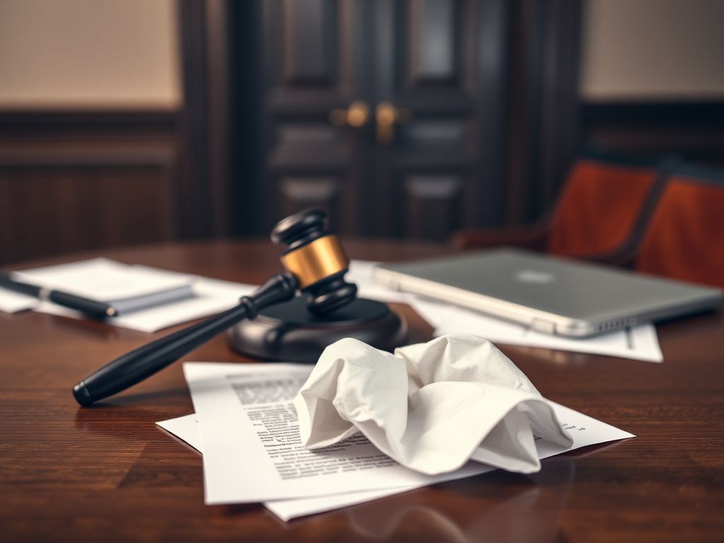 Flick International Courtroom scene with gavel and legal documents symbolizing domestic issues